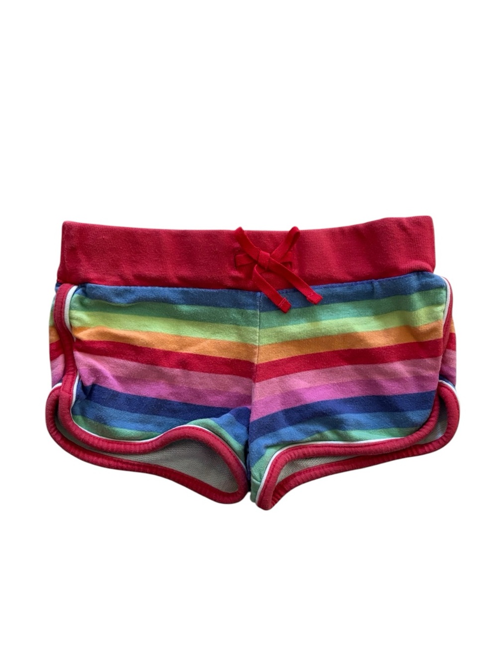 10/$15 Circo Rainbow Stripe Athletic Shorts with Red Waistband